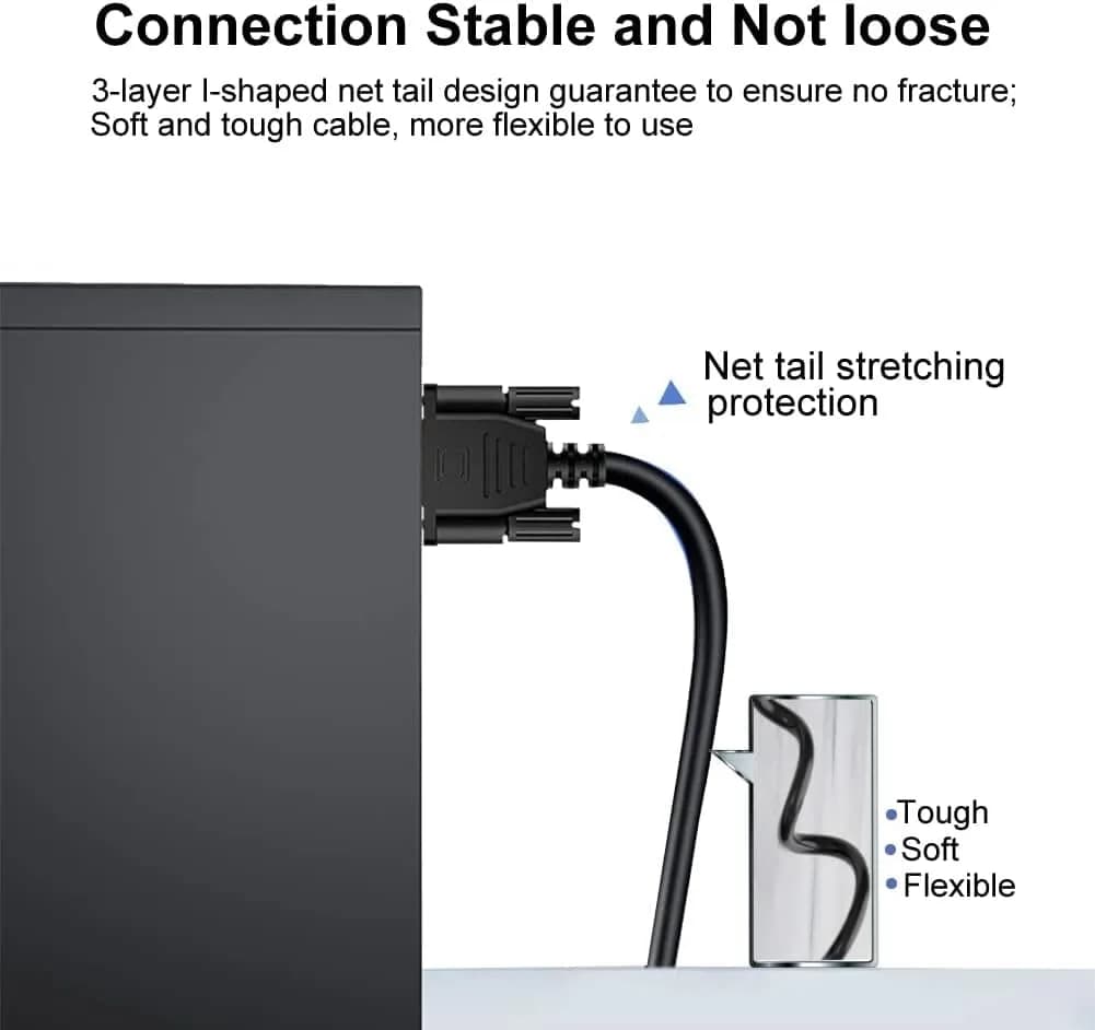 UV-CABLE VGA Extension Cable 3FT (0.91 m) Male to Female | 1080P Full HD Support - view 8