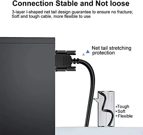 UV-CABLE VGA Extension Cable 3FT (0.91 m) Male to Female | 1080P Full HD Support thumbnail 8