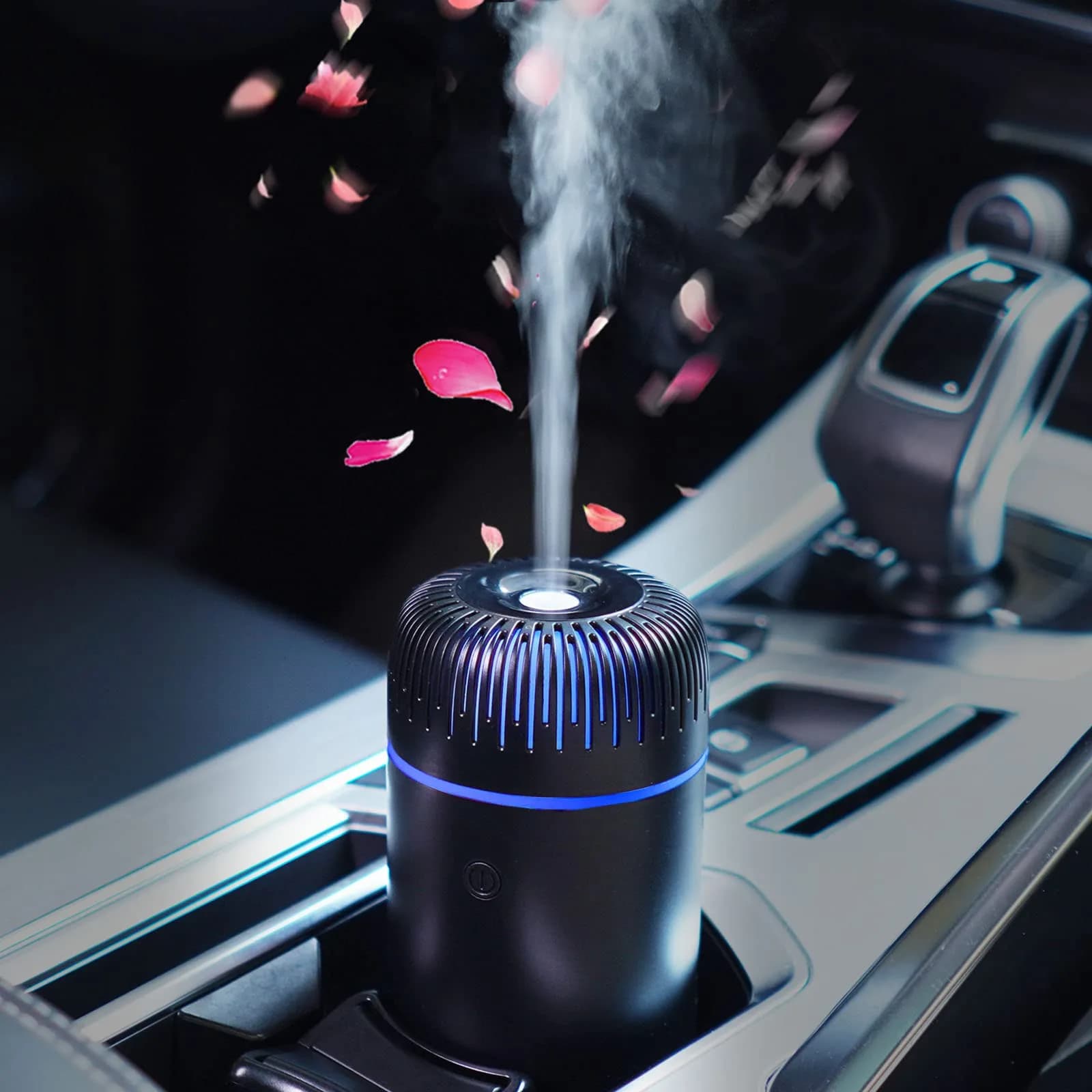 UrrSovv USB Car Diffuser Humidifier 100ml (3.38 Fl Oz) | Ultrasonic Cool Mist for Car & Home — Black