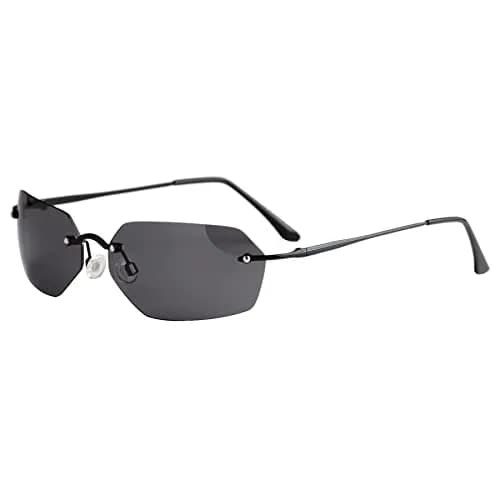RCXKOOM Agent Smith Matrix Sunglasses | Polarized Square Rimless Metal Frame 62mm Lens thumbnail 1