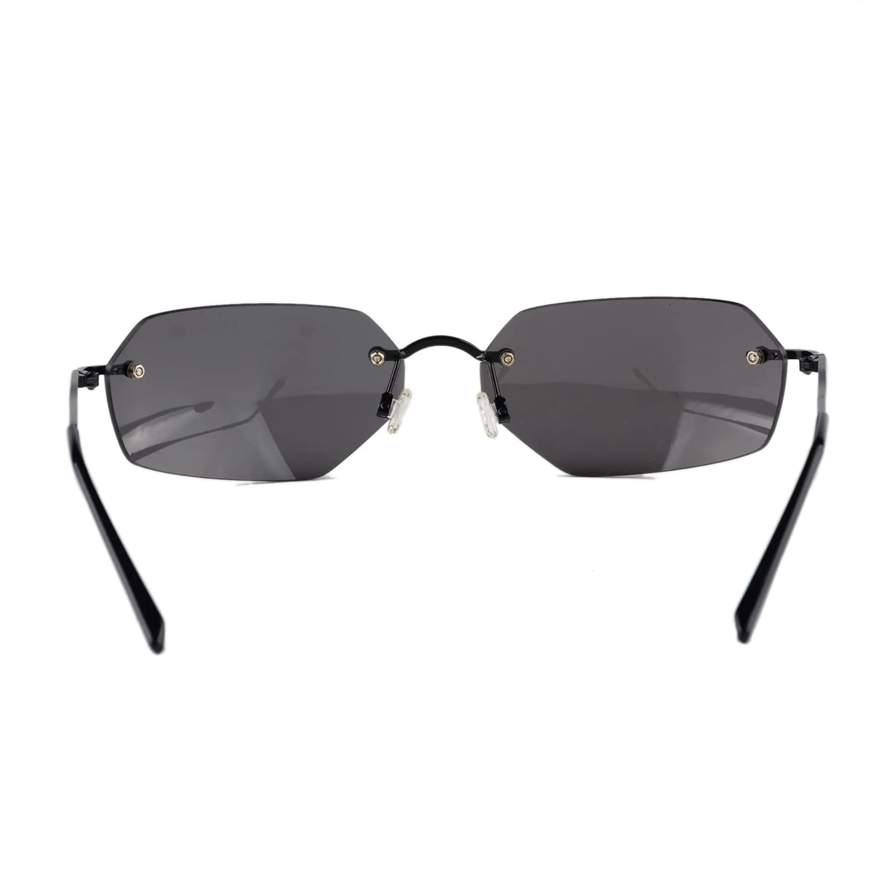 RCXKOOM Agent Smith Matrix Sunglasses | Polarized Square Rimless Metal Frame 62mm Lens - view 5