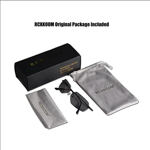 RCXKOOM Agent Smith Matrix Sunglasses | Polarized Square Rimless Metal Frame 62mm Lens thumbnail 7