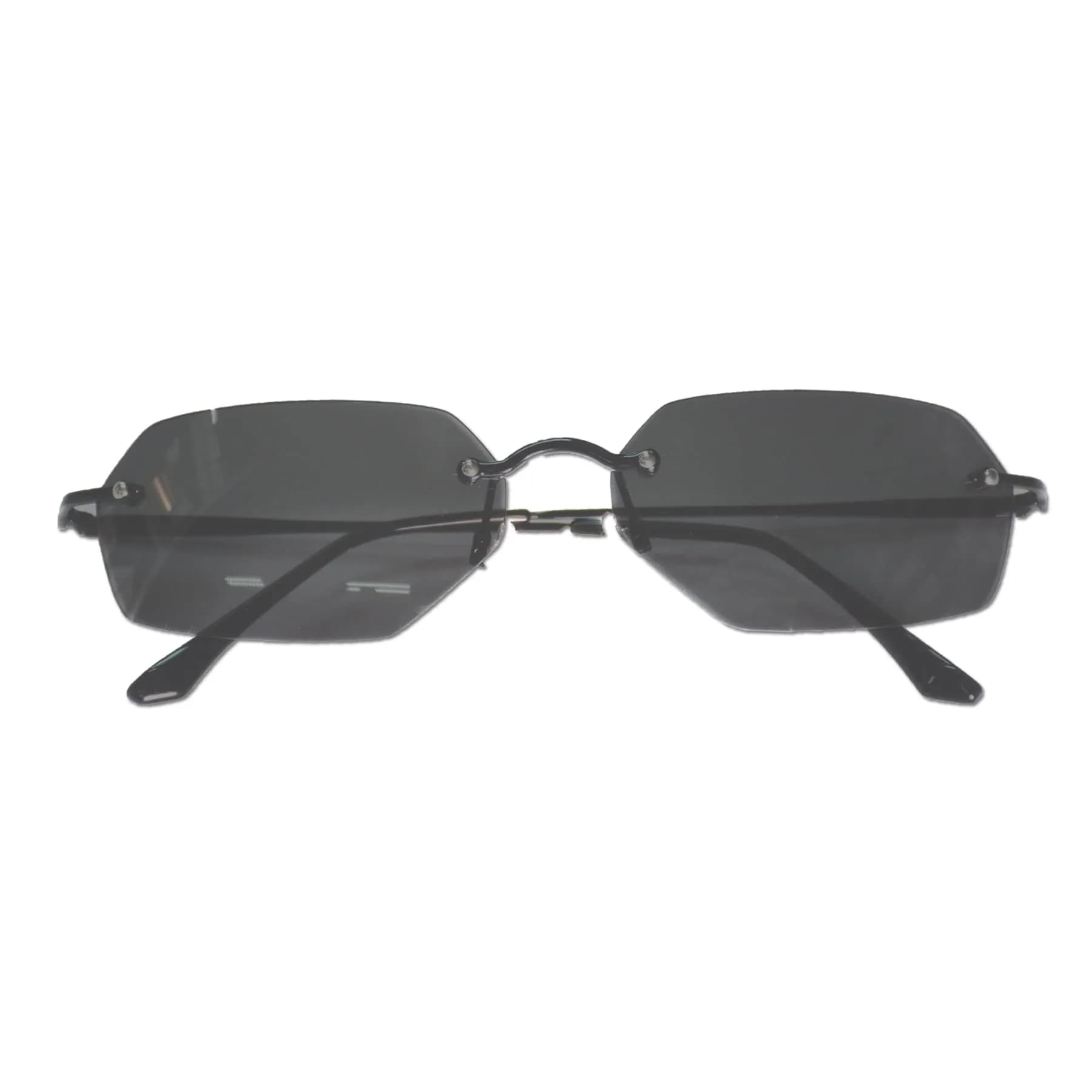 RCXKOOM Agent Smith Matrix Sunglasses | Polarized Square Rimless Metal Frame 62mm Lens - view 3
