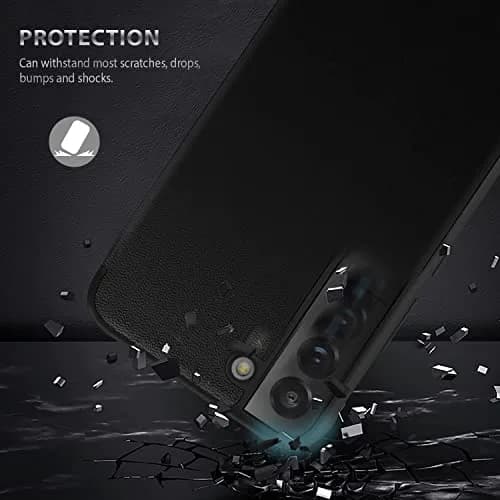 ZUSLAB Flip Case for Samsung Galaxy S22+ 6.6'' 2022 | Black Translucent Matte PC Folio with Window View thumbnail 7