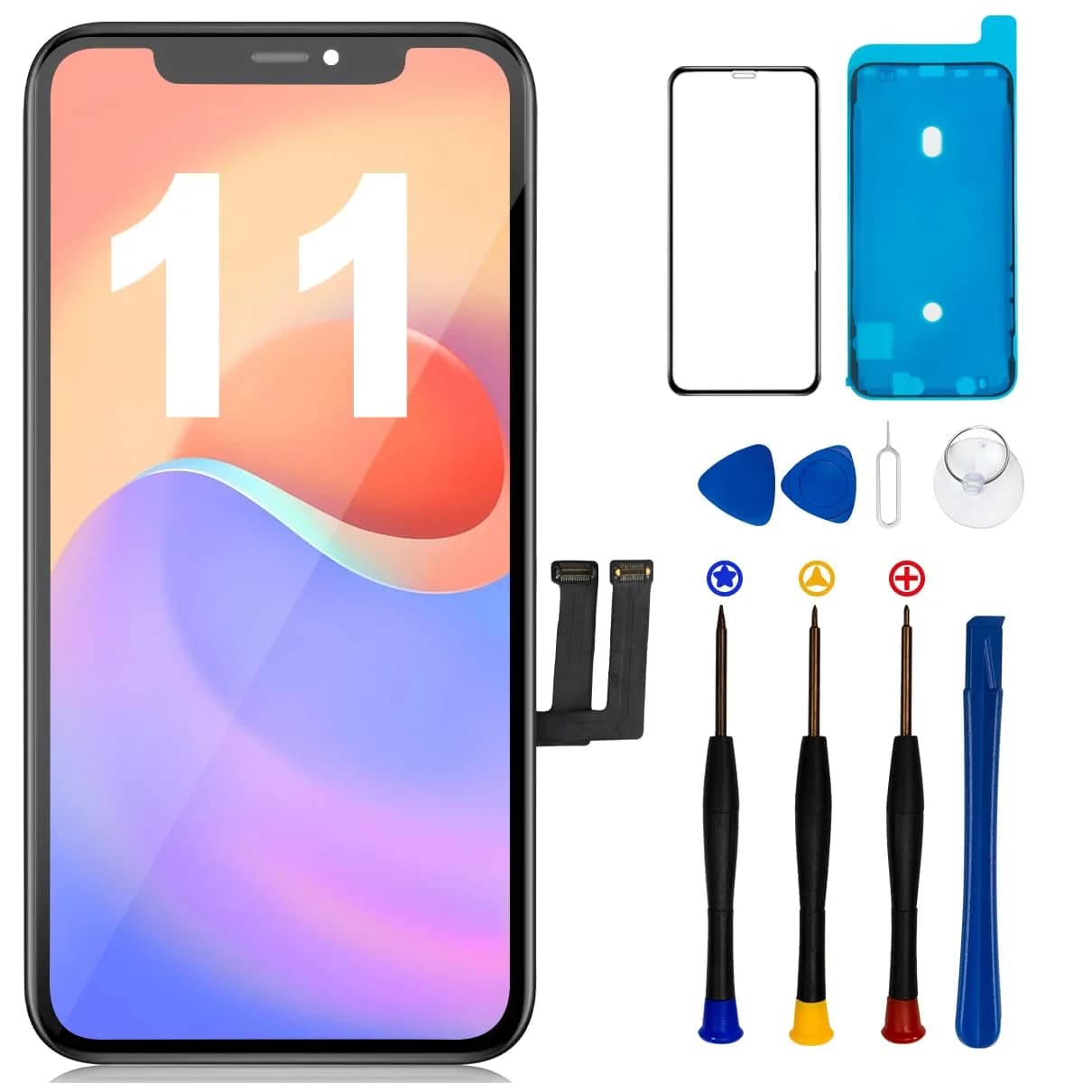SIMDOG iPhone 11 Screen Replacement Kit 6.1" (15.5 cm) | Full HD Display with Tools & Tempered Glass - main product image