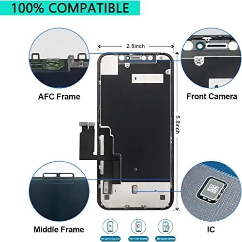 SIMDOG iPhone 11 Screen Replacement Kit 6.1" (15.5 cm) | Full HD Display with Tools & Tempered Glass thumbnail 6