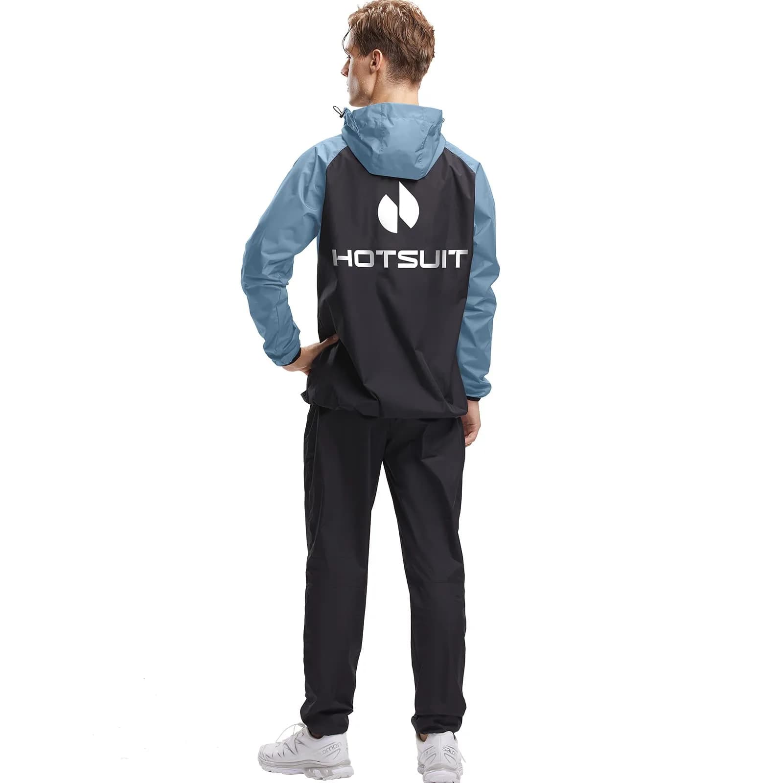 HOTSUIT Men's Sauna Suit - A. Blue Jacket & Pants, 4X-Large for Intense Weight Loss Workouts - view 4
