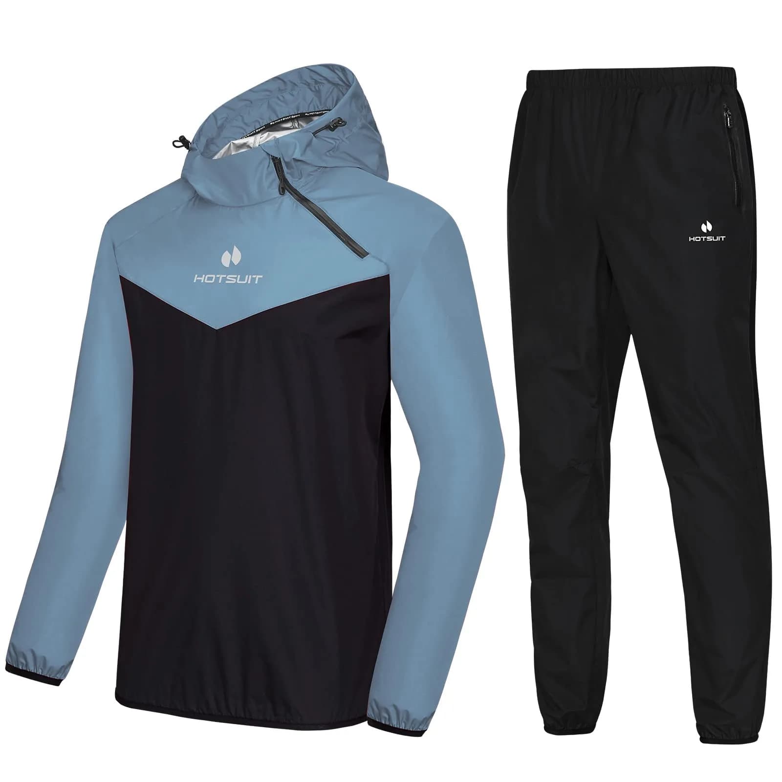 HOTSUIT Men's Sauna Suit - Blue Jacket & Pants, 5X-Large for Intense Weight Loss Workouts - main product image