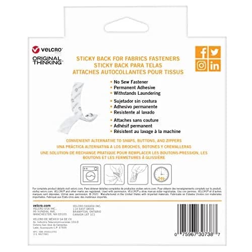 VELCRO Brand Sticky Back for Fabrics 10ft x 3/4in | No-Sew Hemming Tape for Clothes & Repairs thumbnail 6