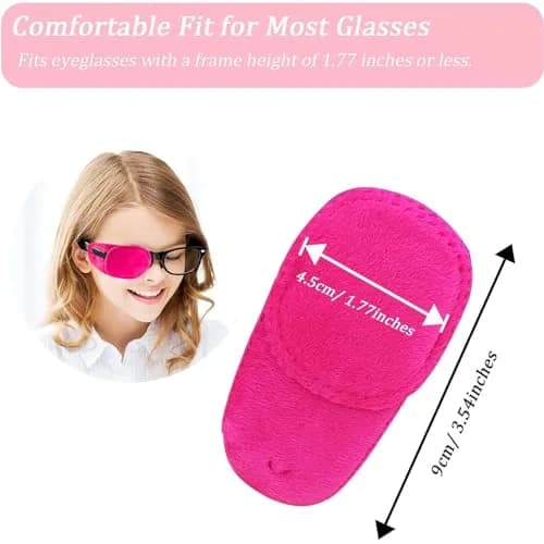 THSIREE Pink Velvet Eye Patches for Kids (4 Pack) | Soft & Comfortable for Lazy Eye Treatment thumbnail 4