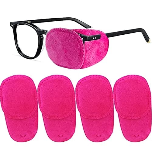 THSIREE Pink Velvet Eye Patches for Kids (4 Pack) | Soft & Comfortable for Lazy Eye Treatment thumbnail 9