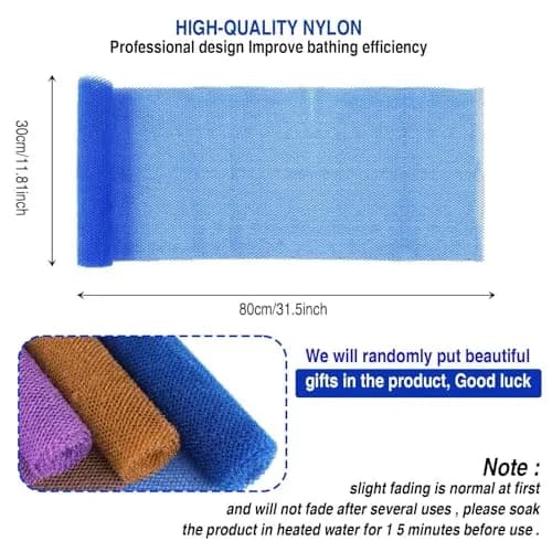UJFQBH African Net Bath Sponge 80cm (31.4 inches) | Exfoliates Skin for Daily Use thumbnail 3