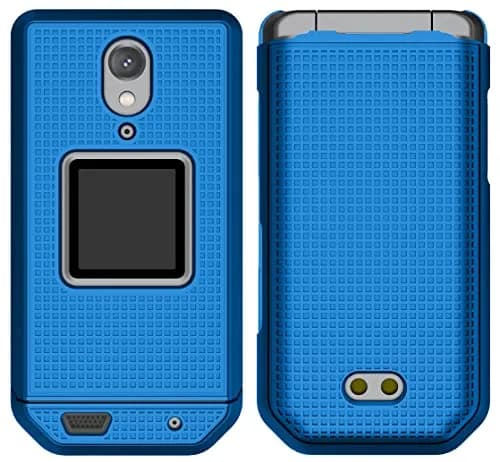 Nakedcellphone Combo for CAT S22 Flip Phone Case with Belt Clip - Blue | Slim Polycarbonate Cover & Rotating Holster thumbnail 4