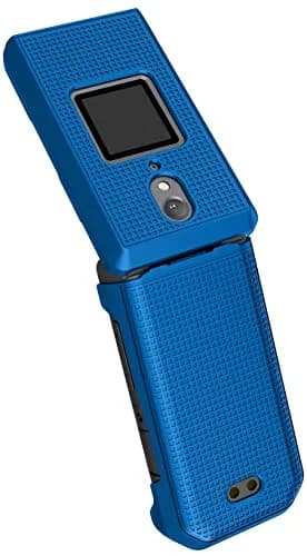 Nakedcellphone Combo for CAT S22 Flip Phone Case with Belt Clip - Blue | Slim Polycarbonate Cover & Rotating Holster thumbnail 6
