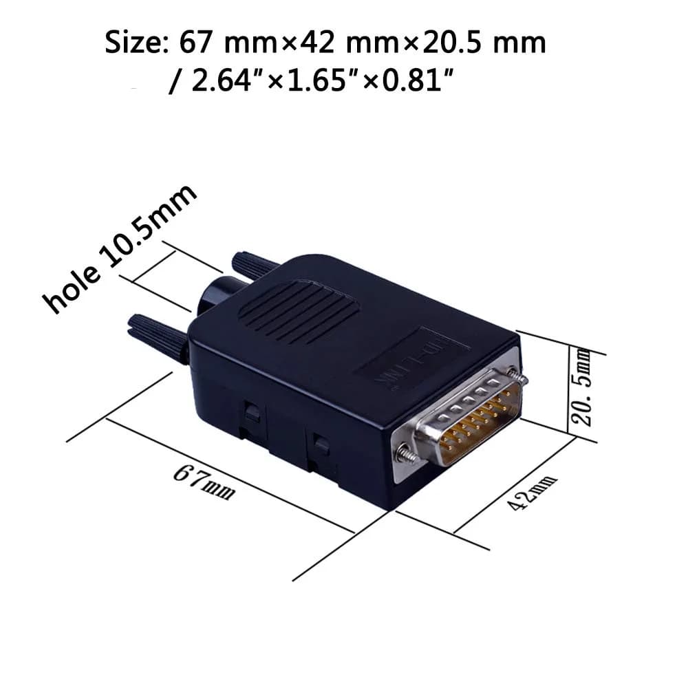ANMBEST DB15 Female Solderless RS232 Serial to 15 Pin Terminal Adapter 2-Pack | Connects Legacy Devices - view 5
