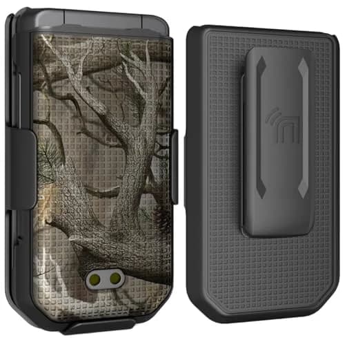 Nakedcellphone CAT S22 Flip Phone Case with Belt Clip Combo - Camo | Hard Shell & Rotating Holster Holder thumbnail 7