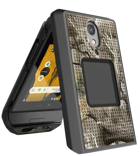 Nakedcellphone CAT S22 Flip Phone Case with Belt Clip Combo - Camo | Hard Shell & Rotating Holster Holder thumbnail 8
