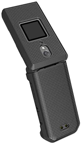 Nakedcellphone Combo for CAT S22 Flip Phone Case with Belt Clip - Black | Slim Polycarbonate Cover & Rotating Holster thumbnail 6