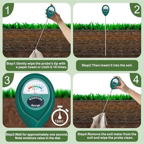 XLUX 2 Pack Long Probe Soil Moisture Meter, Battery-Free | Accurate Deep Soil Hydration Check thumbnail 4