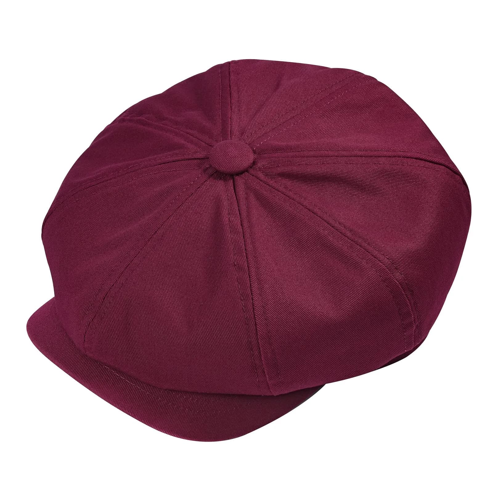 BOTVELA Men's 100% Cotton Gatsby Ivy Golf Cabbie Hat Burgundy 7 7/8 | Classic Vintage Style - view 5