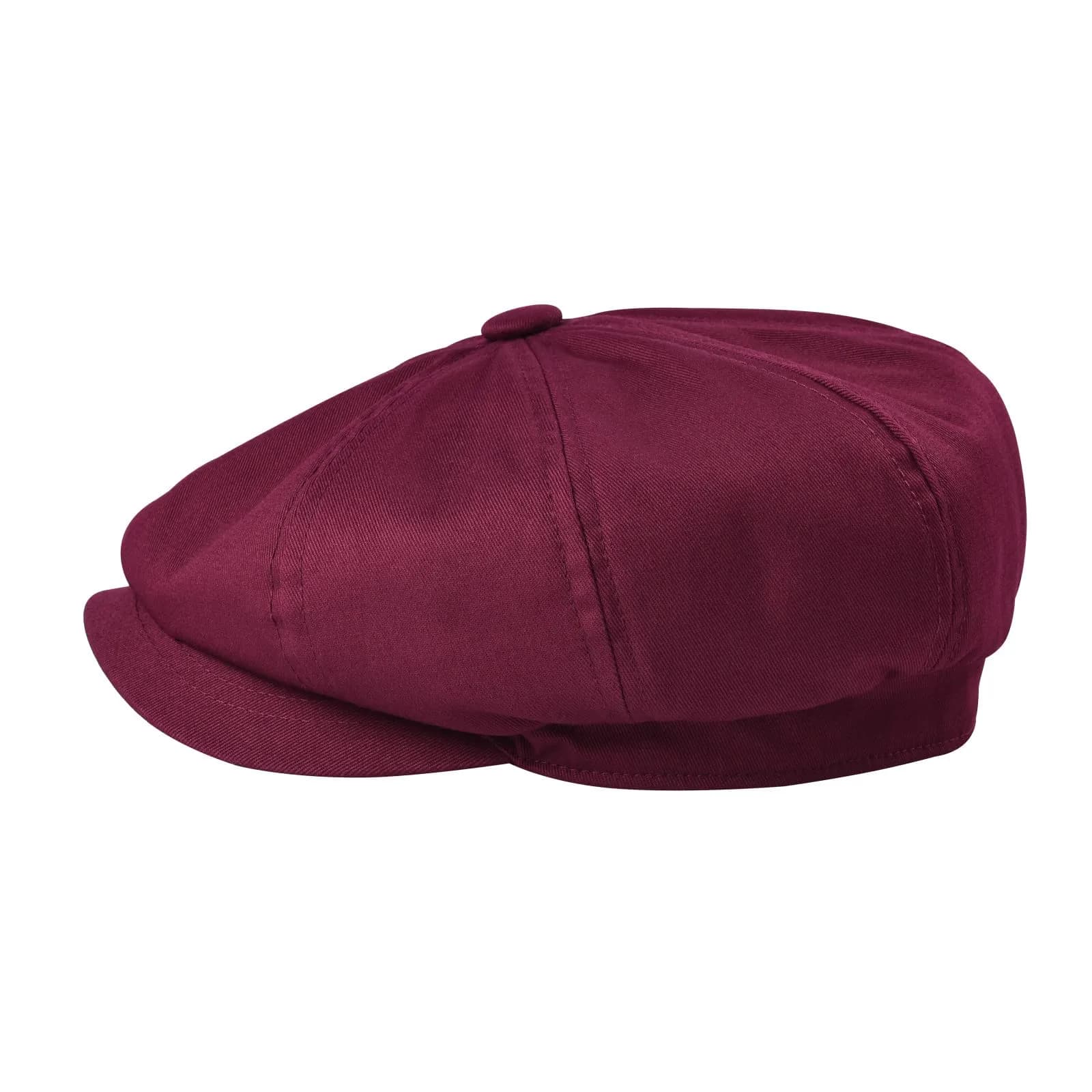BOTVELA Men's 100% Cotton Gatsby Ivy Golf Cabbie Hat Burgundy 7 7/8 | Classic Vintage Style - view 2