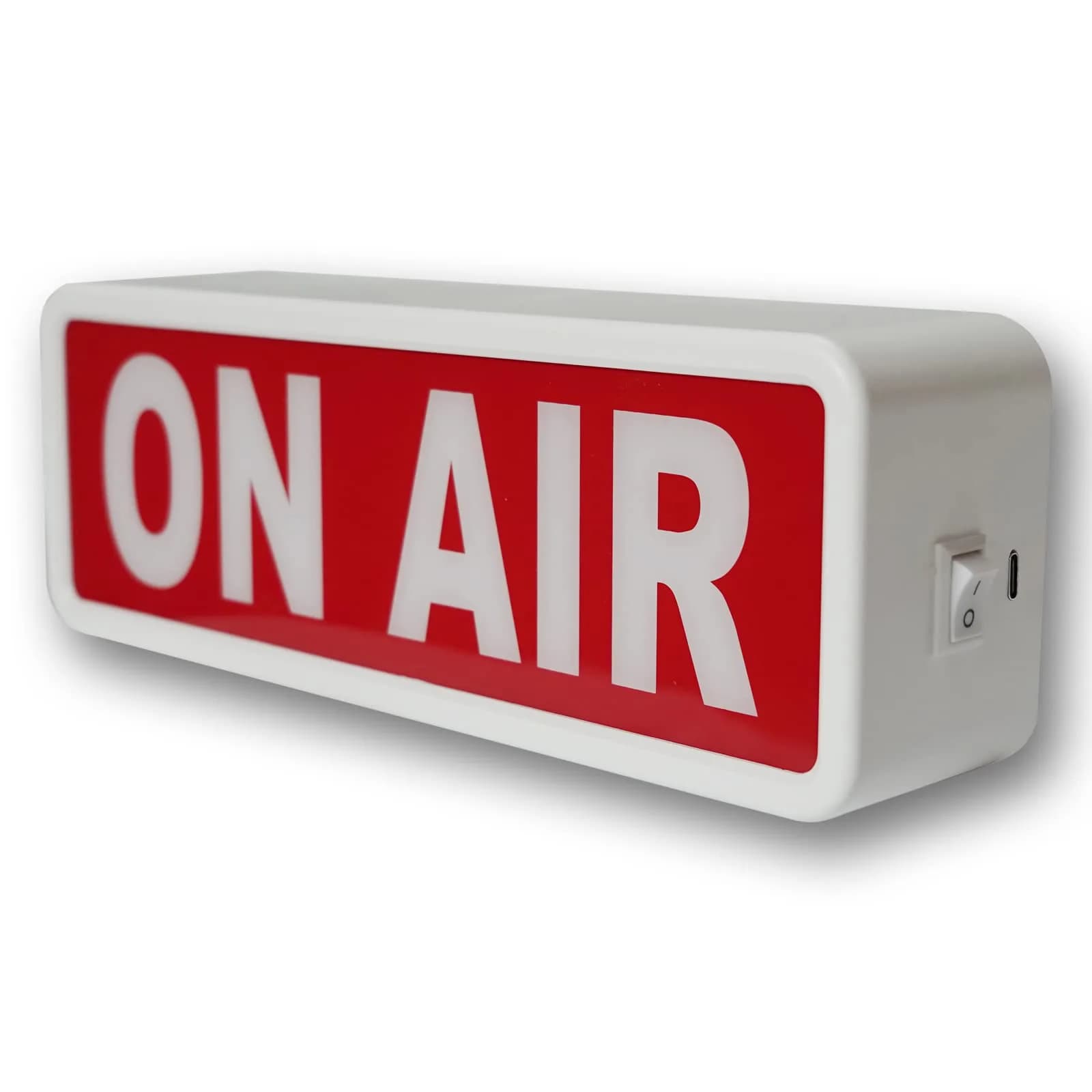 DMKYDM ON AIR LED Sign Light, Studio Decorative Illuminated Sign with On/Off Switch | 25 cm (9.84 inches) Wide — White