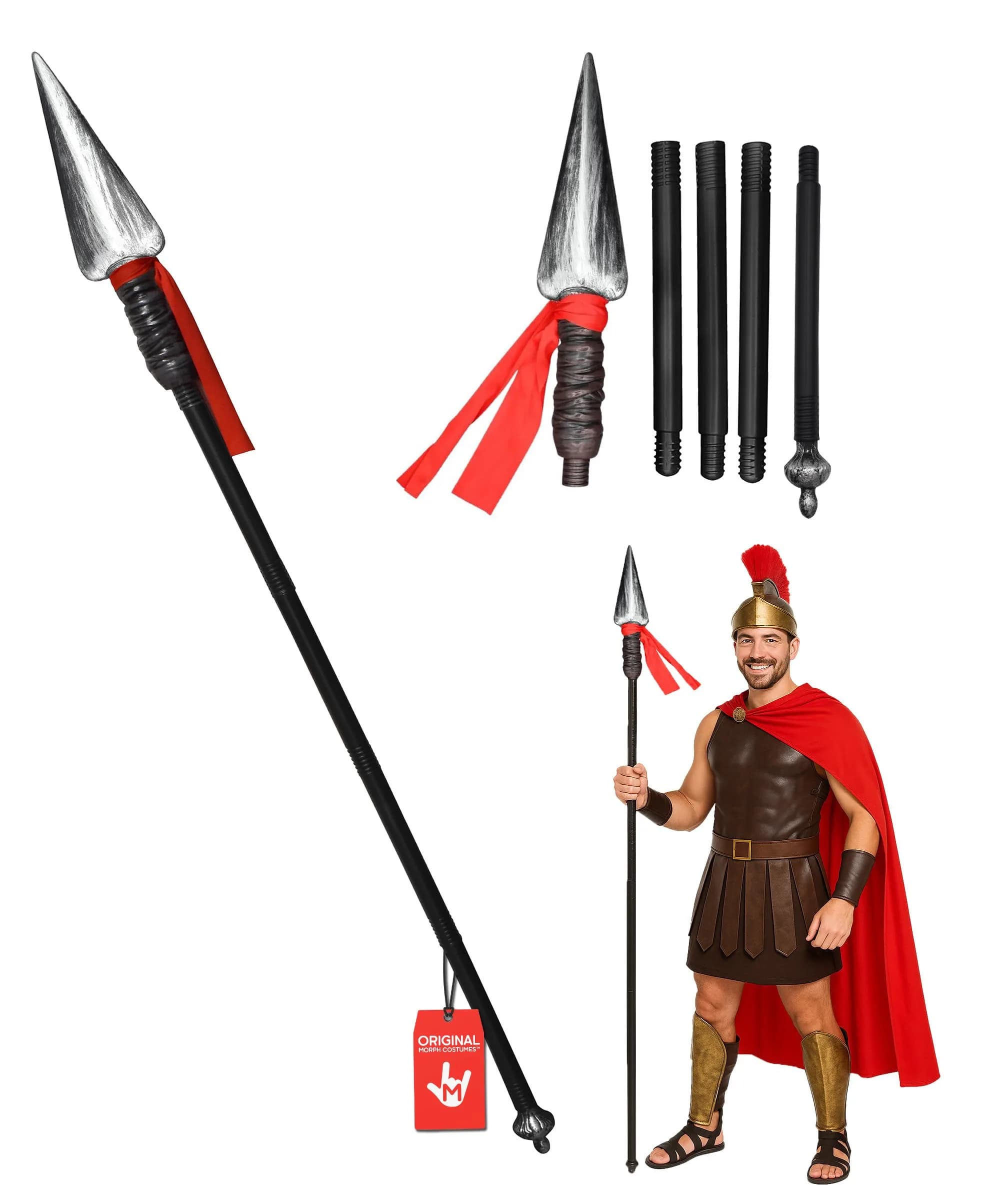 Nicky Bigs Novelties Spartan Warrior Spear, 1.5m | Costume Prop for Adults - main product image