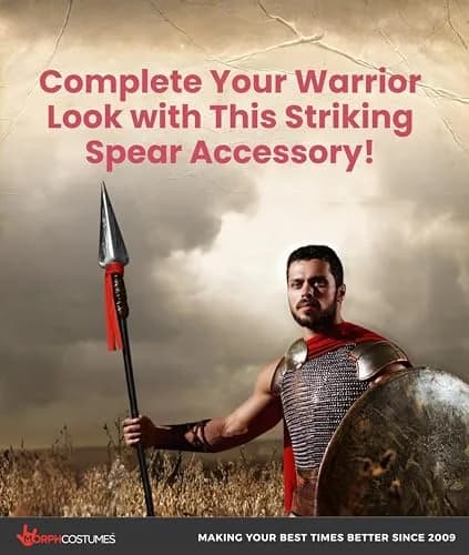 Nicky Bigs Novelties Spartan Warrior Spear, 1.5m | Costume Prop for Adults thumbnail 6