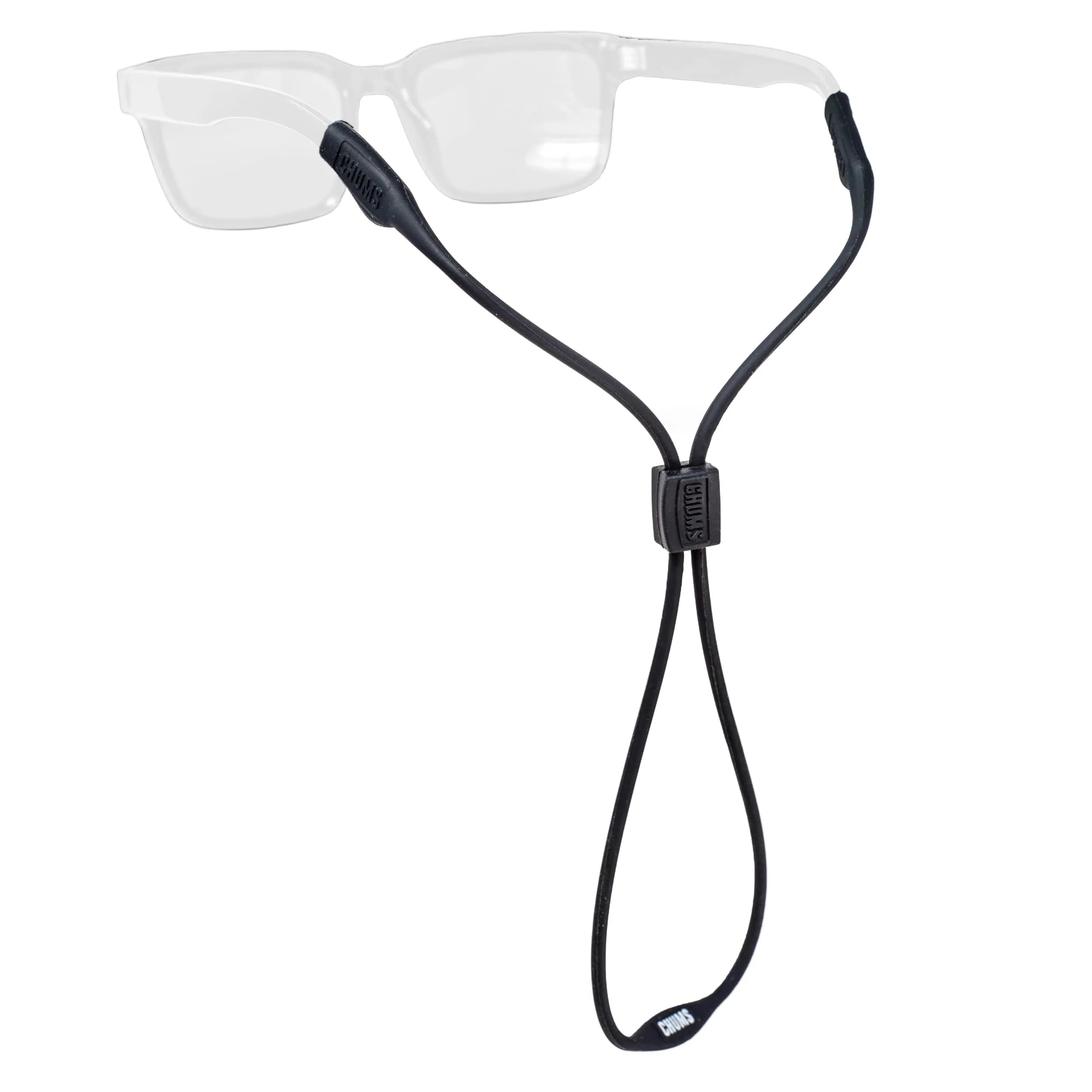 Chums Slim Retainer - Adjustable Black Silicone Eyewear Keeper for Men & Women | 19-inch (48.26 cm) - main product image