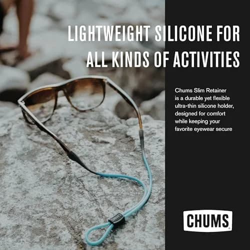 Chums Slim Retainer - Adjustable Silicone Eyewear Keeper - 19" Low Profile Safety & Sports Eyewear Strap thumbnail 2
