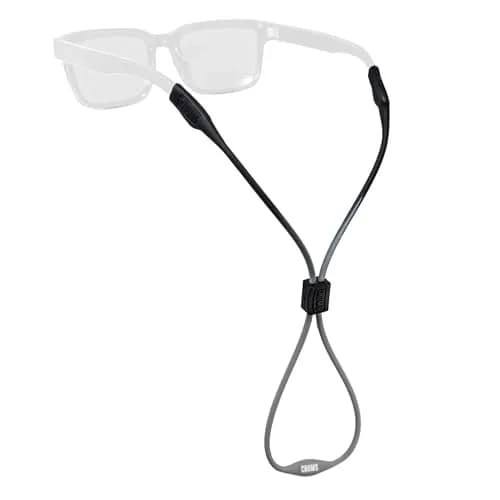 Chums Slim Retainer - Adjustable Silicone Eyewear Keeper | Low Profile, Durable & Water-Resistant (Black/Smoke) thumbnail 1