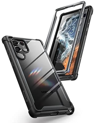 i-Blason Transparent Case for Samsung Galaxy S22 Ultra 6.8 Inch | Shock-Absorbing TPU Bumper Cover thumbnail 1