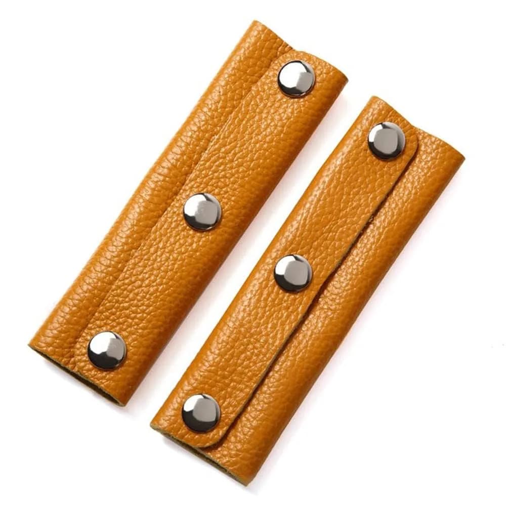 IUAQDP Leather Handle Wrap Cover for Luggage & Bags Light Brown | Protect & Decorate
