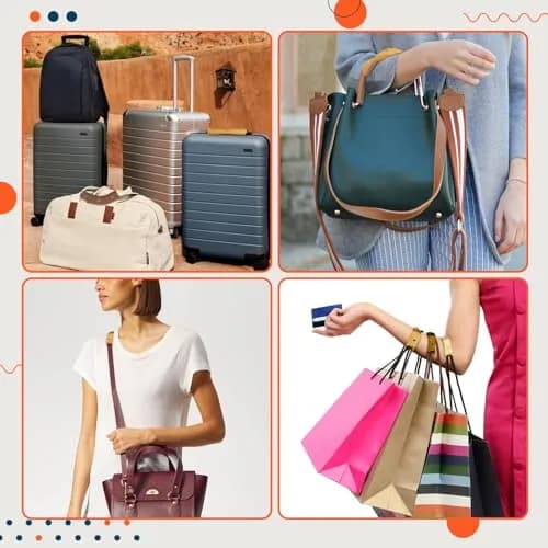 IUAQDP Leather Wrap Cover for Luggage & Bags | Brown PU Leather Handle Protector thumbnail 5