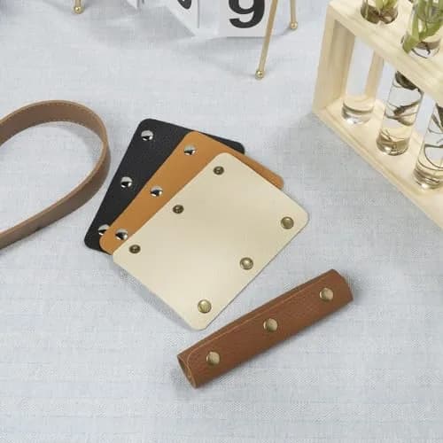 IUAQDP Leather Wrap Cover for Luggage & Bags | Brown PU Leather Handle Protector thumbnail 7