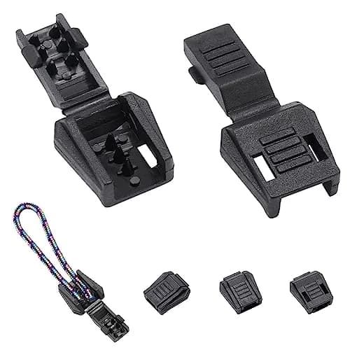 CooBigo Plastic Paracord Zipper Pulls Cord End Cap 50pcs | Elastic Shoelace Lock Drawstring Black thumbnail 1