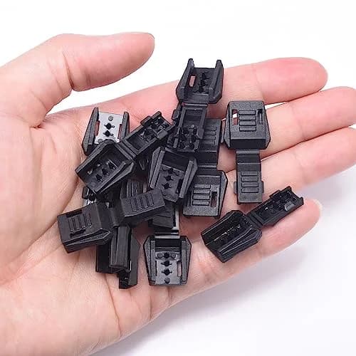 CooBigo Plastic Paracord Zipper Pulls Cord End Cap 50pcs | Elastic Shoelace Lock Drawstring Black thumbnail 6