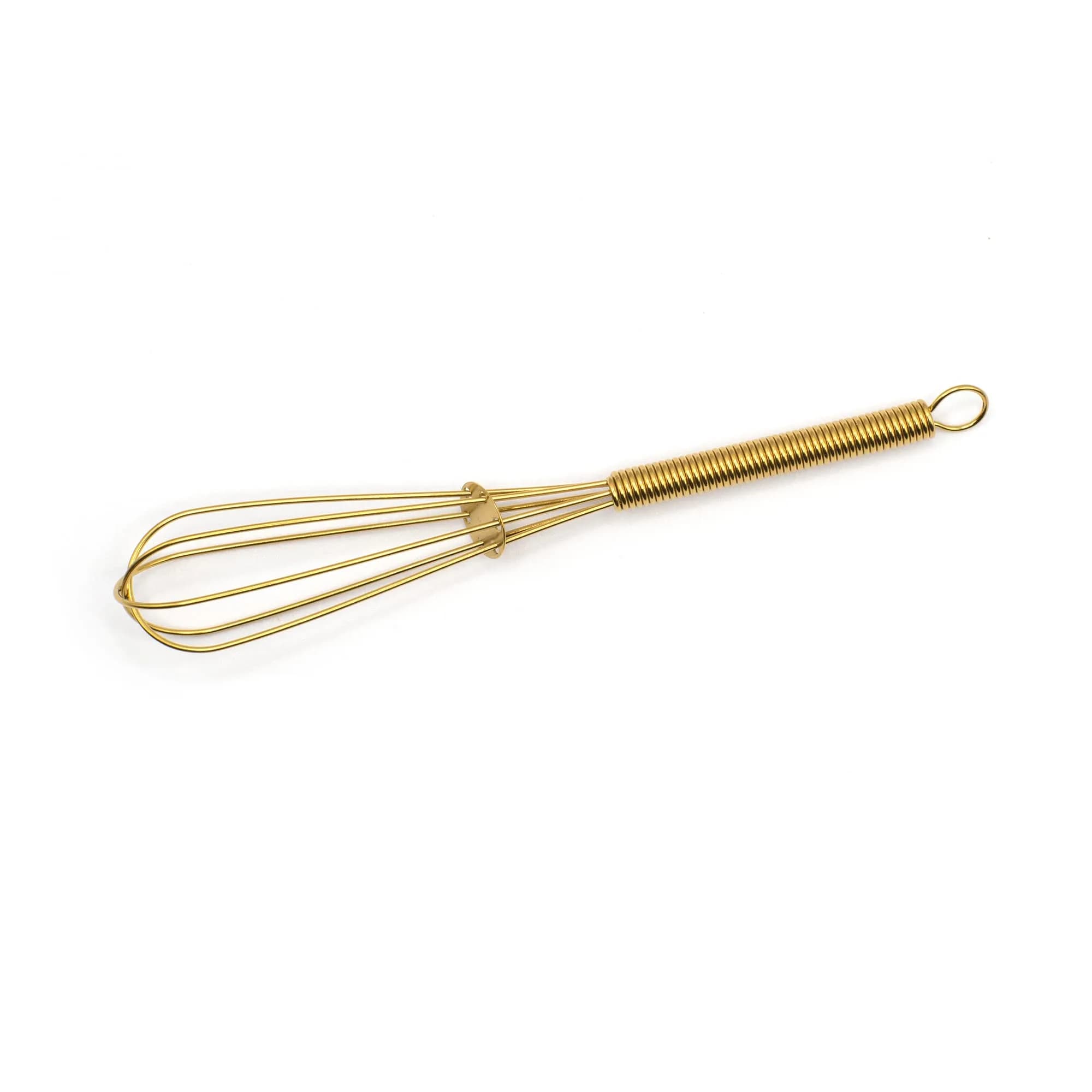 TYGYLZGCF Gold Mini Whisk 13cm (5 inch) | Perfect for Small Batches & Beverages — Gold
