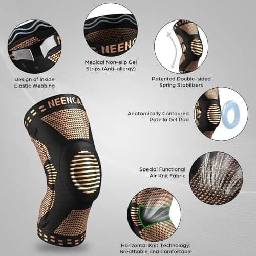 NEENCA Professional Knee Brace for Pain Relief | Medical Support with Patella Pad & Stabilizers, FSA/HSA Approved (98-120 chars) thumbnail 2