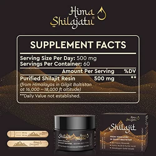 Hima Shilajatu Shilajit Resin 30g | Himalayan Organic Fulvic Acid & Trace Minerals thumbnail 2