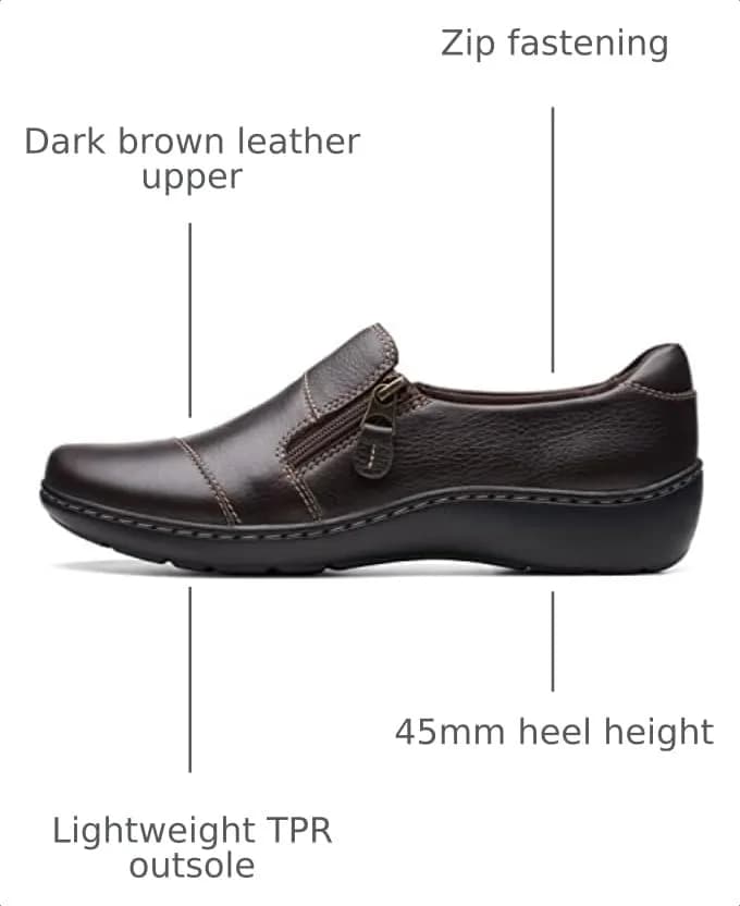 Clarks Cora Harbor Loafer 7 Medium US | Stylish Leather Slip-On for Women thumbnail 3