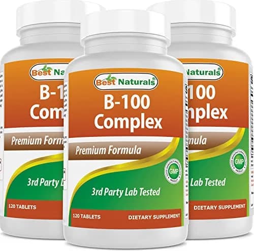 Best Naturals B 100 Complex 120 Tablets | B Complex Vitamins for Adults thumbnail 1