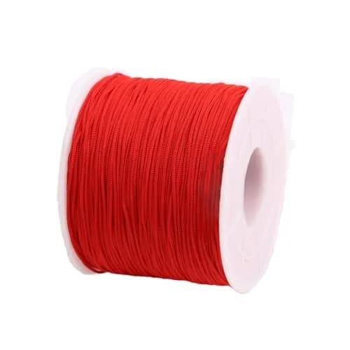 Xiezyu Red Nylon Beading Cord 0.5mm (150 Yards) | Braided Thread for Jewelry Making thumbnail 2