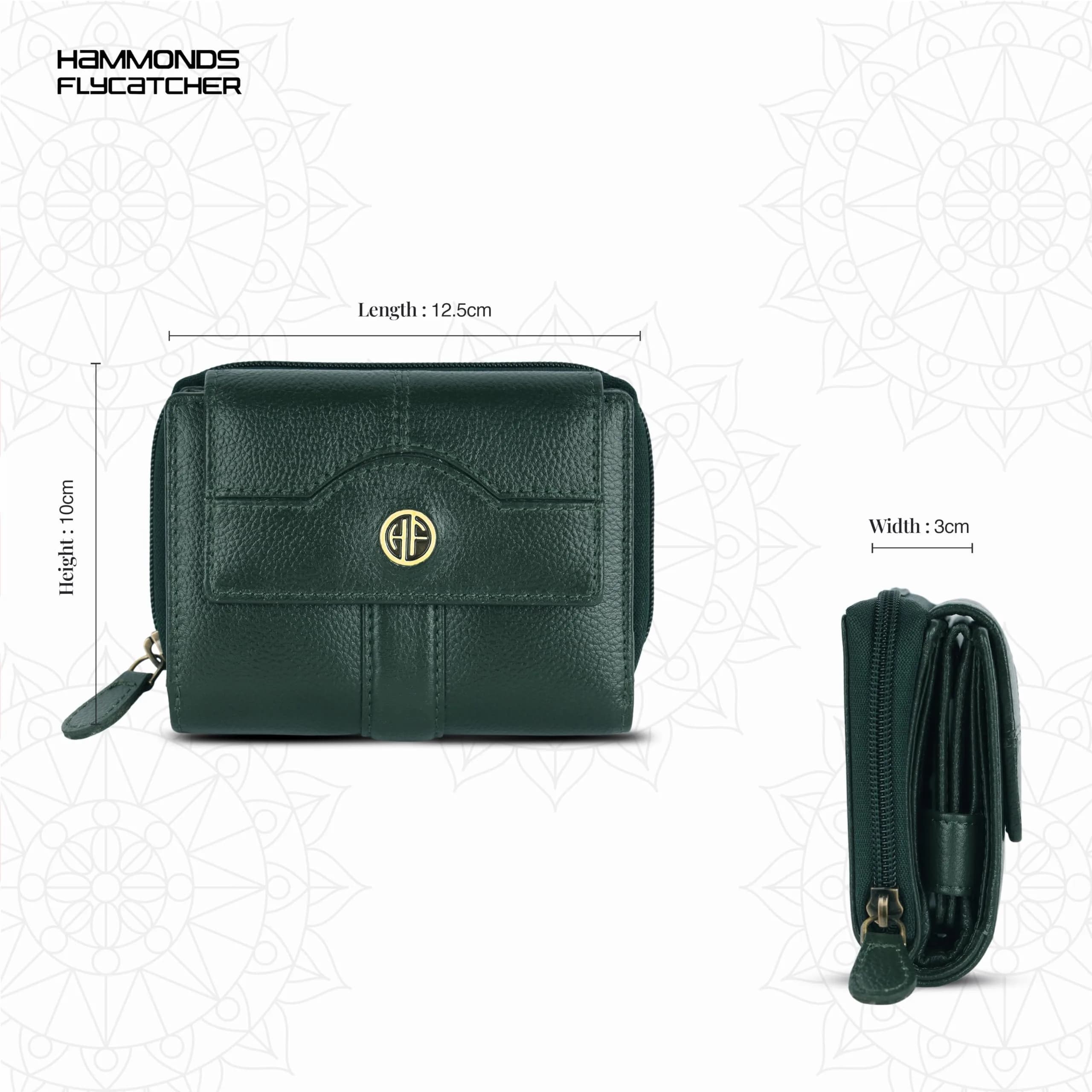 HAMMONDS FLYCATCHER Green Leather Ladies Wallet with 14 Card Slots | RFID Blocking Clutch Purse for Women - view 5