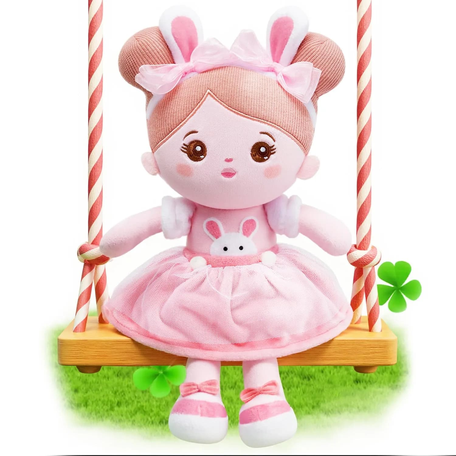 OUOZZZ A-abby01 Rabbit 33cm (13 Inch) Dinosaur Baby Doll | Safe & Soft Plush Toy for Toddlers - main product image