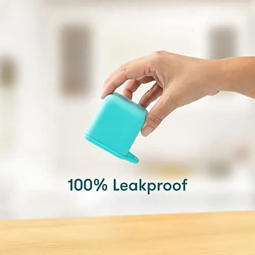OmieBox Leakproof Dips Containers 120ml (4 oz) | Pack of 2 Pink/Teal Silicone thumbnail 4