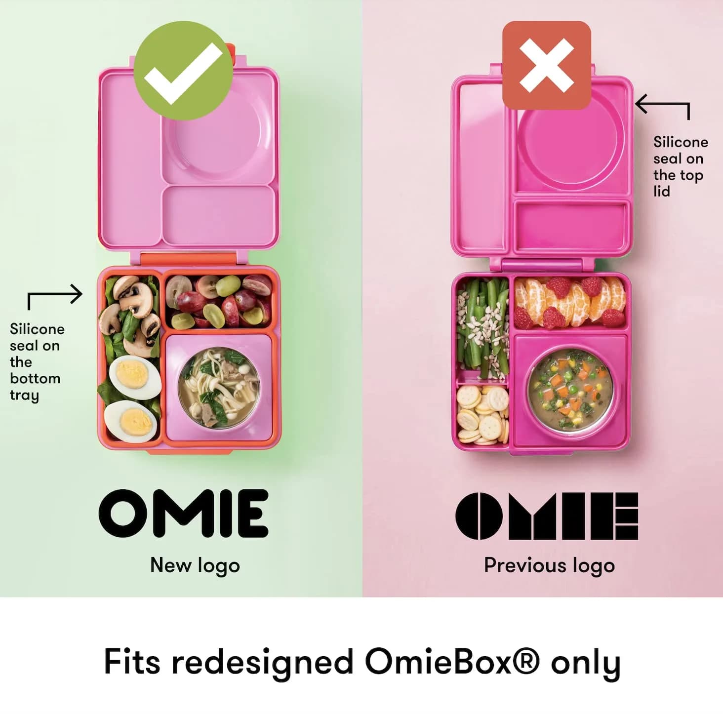 OmieBox Leakproof Dips Containers 120ml (4 oz) | Pack of 2 Pink/Teal Silicone - view 5