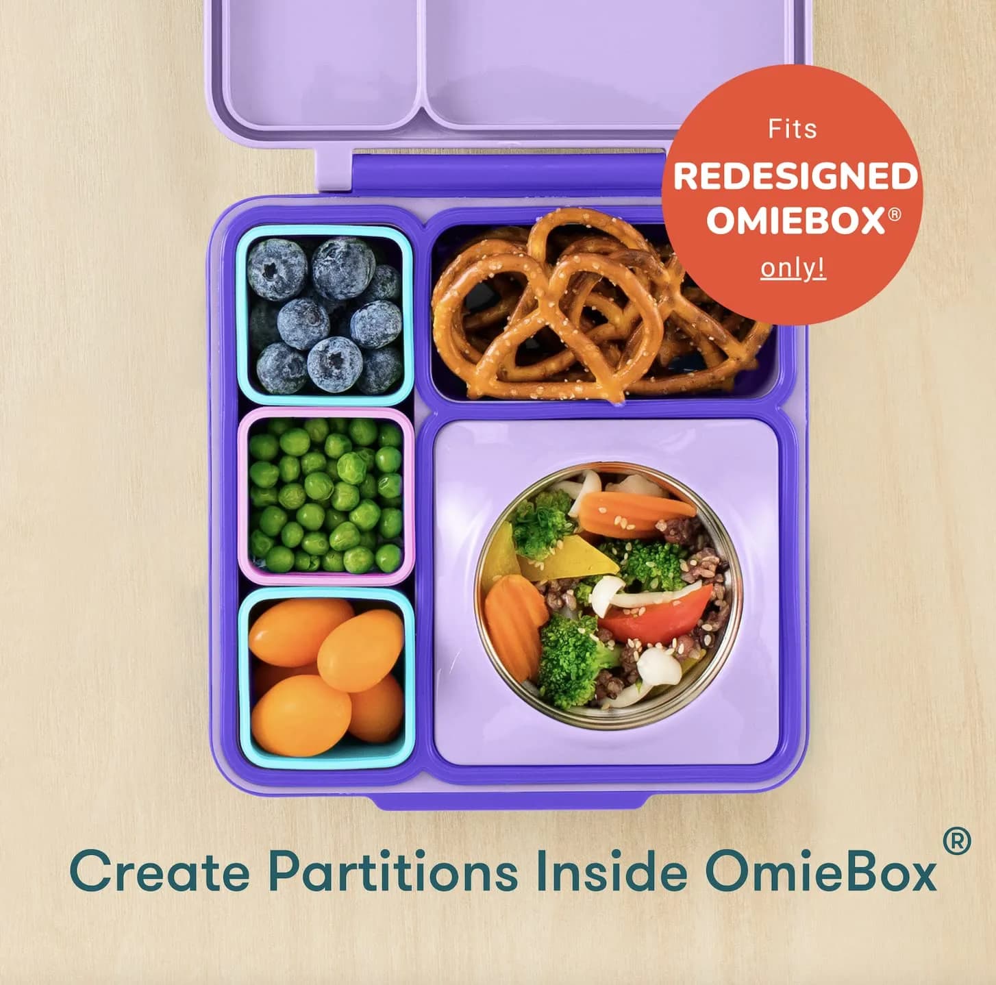 OmieBox Leakproof Dips Containers 120ml (4 oz) | Pack of 2 Pink/Teal Silicone - view 3