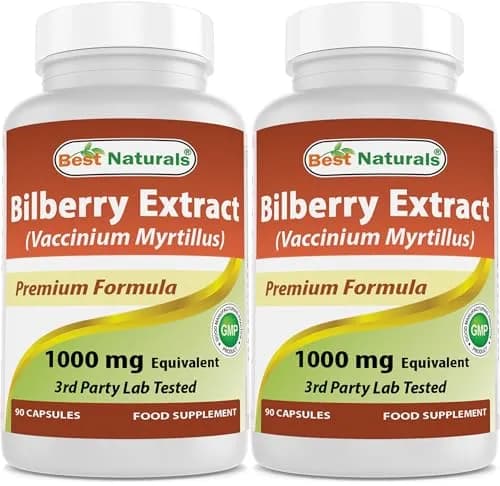 Best Naturals Bilberry 1000 Mg 90 Capsules | Supports Eye & Circulatory Health thumbnail 1