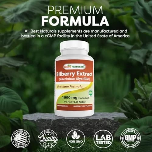 Best Naturals Bilberry 1000 Mg 90 Capsules | Supports Eye & Circulatory Health thumbnail 5
